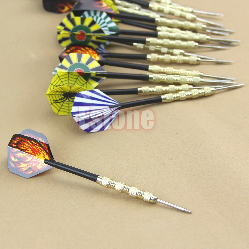 18 pcs Flight Steel Tip Dart Darts With Nice Flights