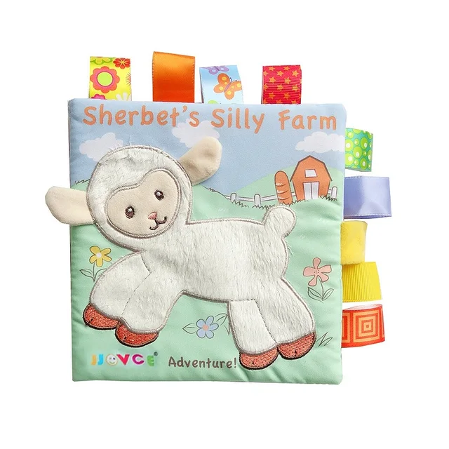 Animal Style Newborn Baby Cloth Books Learning Educational Toys Infant Children Fabric Clothing Book Touch Ringing Cognition Toy 2