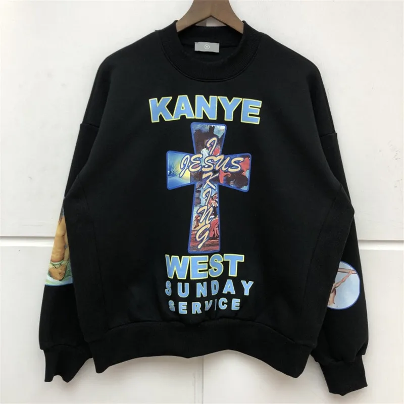 Kanye West, качественные толстовки с надписью «Jesus Is King», женские и мужские толстовки, толстовка в стиле хип-хоп, толстовки с капюшоном, пуловеры для мужчин