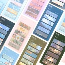 Domikee Creatieve Landschap Design School Student Sticky Notes Pad Ins Zelfklevende Index Label Mok Memo Pad Briefpapier