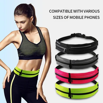 

Zipper Belt Running Bag Men Women Outdoor Sports Fanny Waist Pack Bag GMY Fitness Cell Phone Wallet Pouch Waist Bag Case Pocket