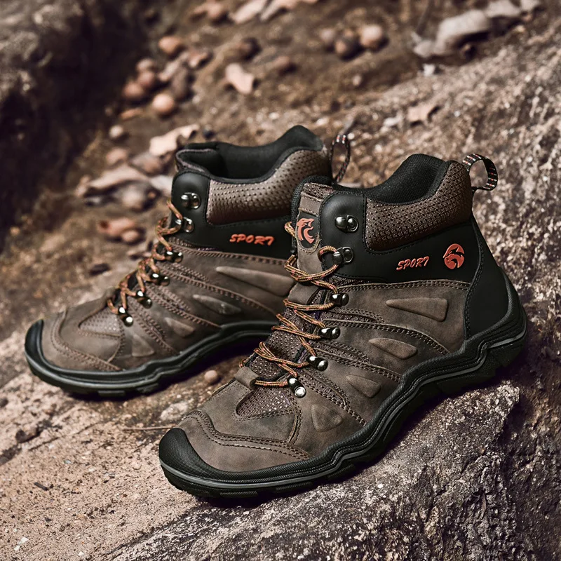 

Winter Outdoor Climbing Boots Warm MEN'S SHOES Outdoor Hight-top Warm plus Velvet Cotton Boots MEN'S SHOES Sub-