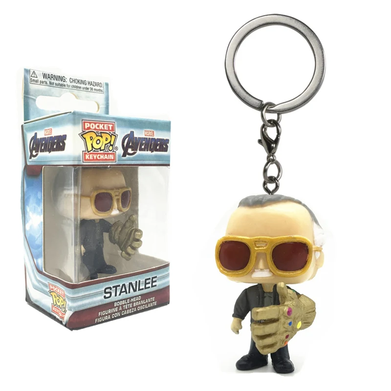 FUNKO POP Карманный Брелок для ключей POP Marvel The Avengers Endgame Stan Lee фигурки Стэнли модель игрушки для детей Рождественский подарок