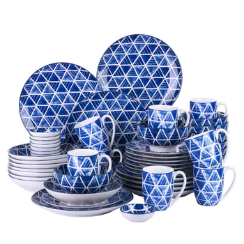 

Vancasso SASAKI 24/48-Piece Porcelain Japanese Style Dinner Set with Dinner Plate,Dessert Plate,Soup Plate,Bowl,Mug,Dipping Dish