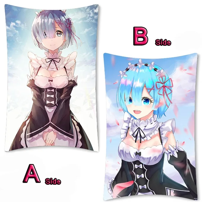 Милое Аниме Re: zero kara hajimeru isekai seikatsu Rem RamDakimakura длинная подушка для объятий Чехол Подушка для фанатов наволочка 35x55 см - Цвет: 15