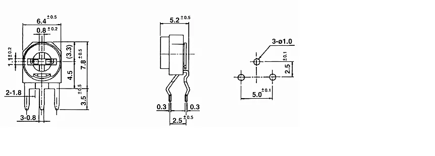 Trimmer Potentiometer 10pcs/lot RM065 RM-065 100-1M ohm Trimpot Trimmer Potentiometer variable resistor