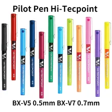 

Pilot Pen Hi-Tecpoint PILOT BX-V5 0.5mm BX-V7 0.7mm гелевая ручка Straight Pen Large Capacity Color Ink Gel Pen Disposable Pen