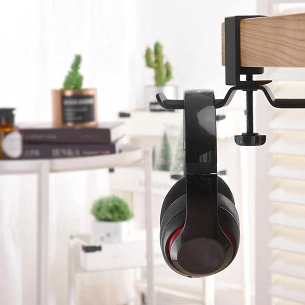 Adjustable Clamp Rotatable Hanger Non Slip Home Office Desk Holder Aluminum Alloy Multifunctional Portable Headphone Stand