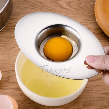 

Egg Separator Food Grade 304 Stainless Steel Egg Yolk Separator Egg Filter Increase Leak Slot Design Egg Separator