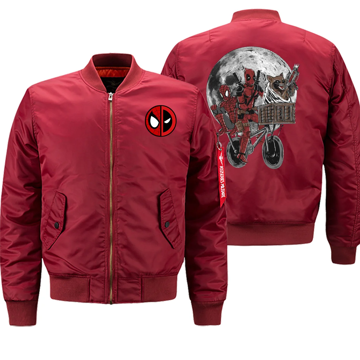 Marvel Дэдпул куртки в уличном стиле для мужчин Зима хип хоп мотоцикл Лидер продаж! военные горячая Распродажа куртка на молнии теплая одежда