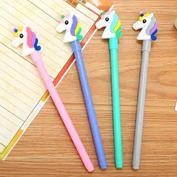 1 шт. гелевые кавайные ручки единорога пластиковые Мультяшные ручки единорога для детей Подарки для девочек письменные принадлежности