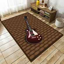 Креативные мягкие ковры с музыкальной гитарой для гостиной, спальни, рождественские вечерние коврики/ковры для детской комнаты, рождественский подарок