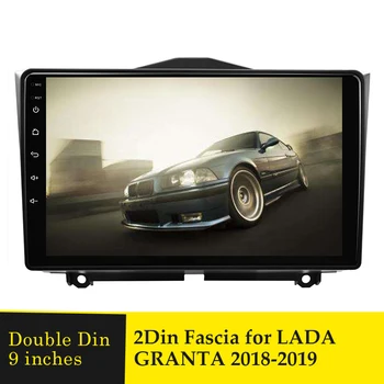 

Double Din Car Radio Fascia for LADA GRANTA 2018 2019 9 inches Screen Frame Dash Refitting Installation Mount Kit GPS DVD Bezel