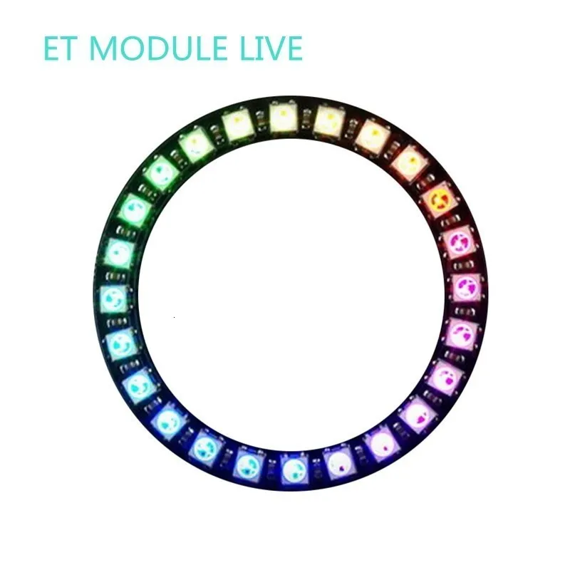 TZT RGB светодиодный кольцевой 1 бит 8 бит 12 бит 16 бит 24 бит WS2812 5050 RGB светодиодный+ встроенный драйвер RGB светодиодный модуль контроллера для Arduinos