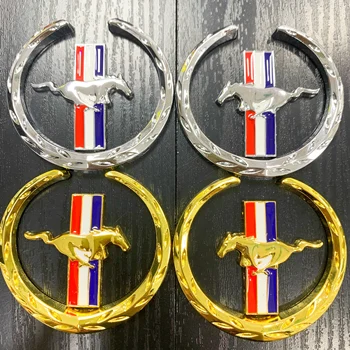 

3D Horse Logo Metal Sticker Car Auto Front Hood Grille Emblem Car Styling Sticker For Ford Mustang Mustang Wholesale dropshipped