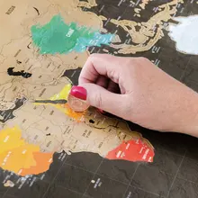 1 шт Скретч Карта мира карта путешествия стираемая креативная домашняя декорация цветные настенные наклейки декоративная карта мини