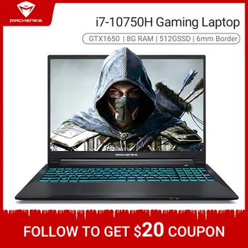 Игровой ноутбук Machenike T90 i7 2020 Intel Core i7 10750H GTX1650 4G GDDR6 8 Гб RAM 512 ГБ SSD 15,6 ''6 мм Border IPS i7
