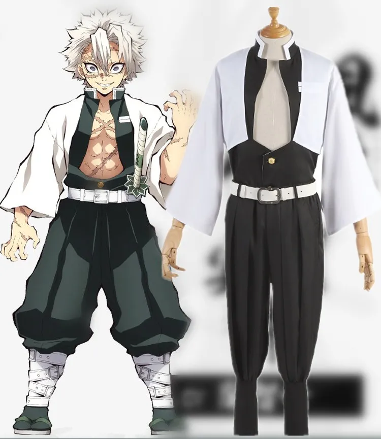 Демон убийца: Kimetsu No Yaiba Shinazugawa Sanemi униформа косплей костюм