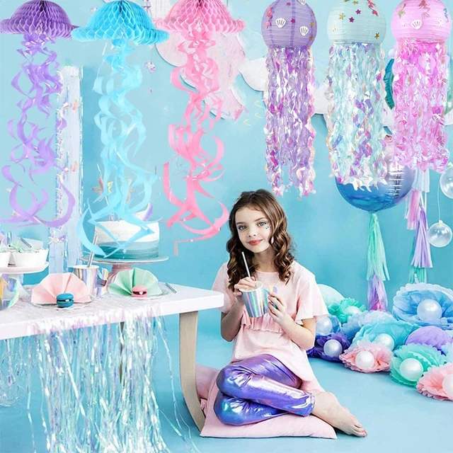 Decoración de fiesta temática de sirena, linternas de medusas colgantes  brillantes, De niña pequeña Decoración de cumpleaños, decoración de Baby  Shower, 1 unidad _ - AliExpress Mobile