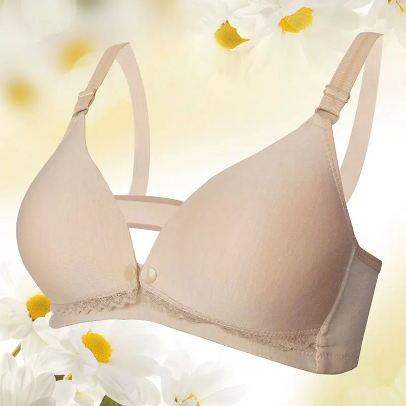 Skin color Bra Бюстгальтер без косточек застежка спереди Грудное вскармливание средства ухода за кожей для будущих мам бюстгальтеры для кормящих беременные Для женщин бюстгальтеры для сна Soutien Gorge для кормящих мам Одежда Нижнее белье - Цвет: Skin color Bra