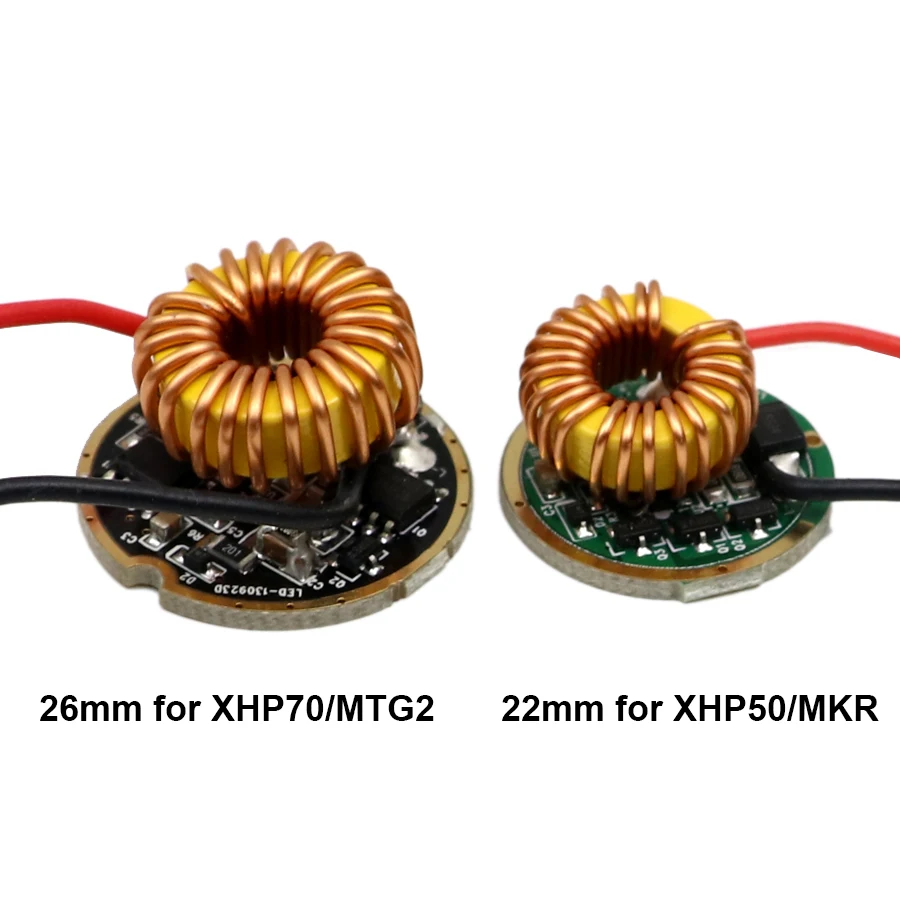 26mm 30W P70 LED 22mm 15W P50 LED Driver 1 / 5 modes 8-15V PCB Circuit Drive Board for Flashlight DIY