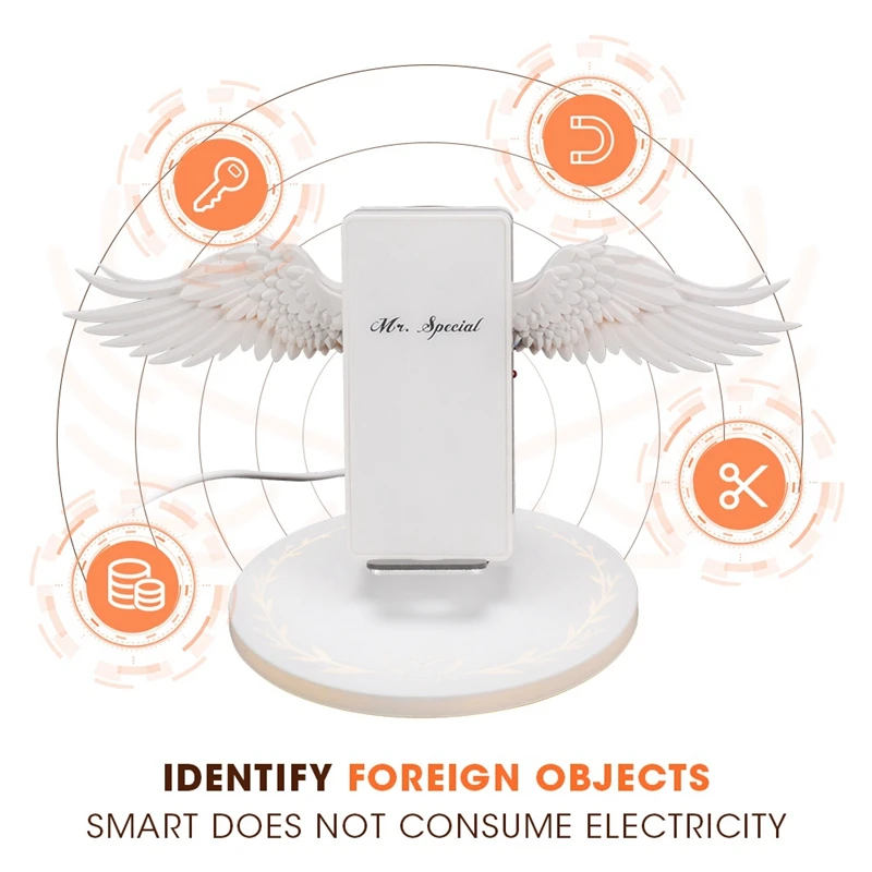 Qi Wireless Charge Dock 10W Angel Wings Fast Charger for IPhone X XR 8 Plus Smasung S9 S10 Plus