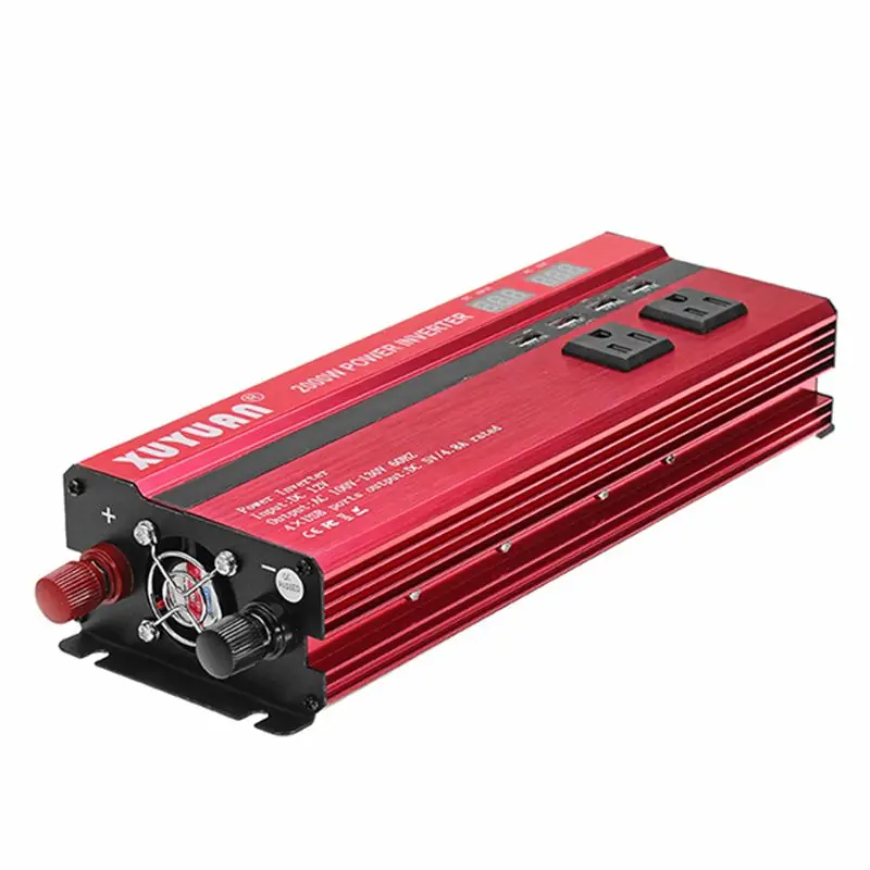 XUYUAN 1200 Вт автомобильный инвертор DC 10 V-11 V к переменному току 110V Мощность инвертор вольт конвертер Зарядное устройство инверсор трансформатор Синусоидальная волна штепсельная вилка стандарта США