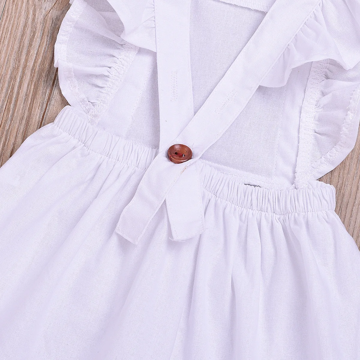 JOYINPARTY Summer Casual Cute Infant Kids Baby Girl Summer Solid Color Ruffle Princess Party Dress Clothes