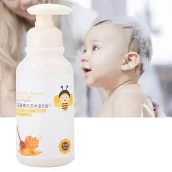 

Shower Gel 240ml 2 in 1 Infant Honey Shampoo Body Wash Moisturizing Nourishing Hair Body Baby Skin Care Body Cleaning