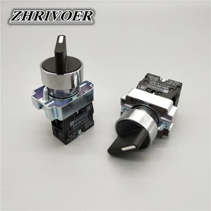 

22mm XB2-BD21 XB2-BD33 2/3 Position Self-locking Knob Switch Select Switch 10A/660V Rotary switch