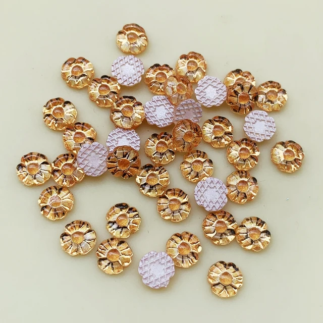 24pcs Flat Back Flower whirlwind stick On Rhinestones Cabochon For Beadwork  Jewelry Making 25mm -E90A