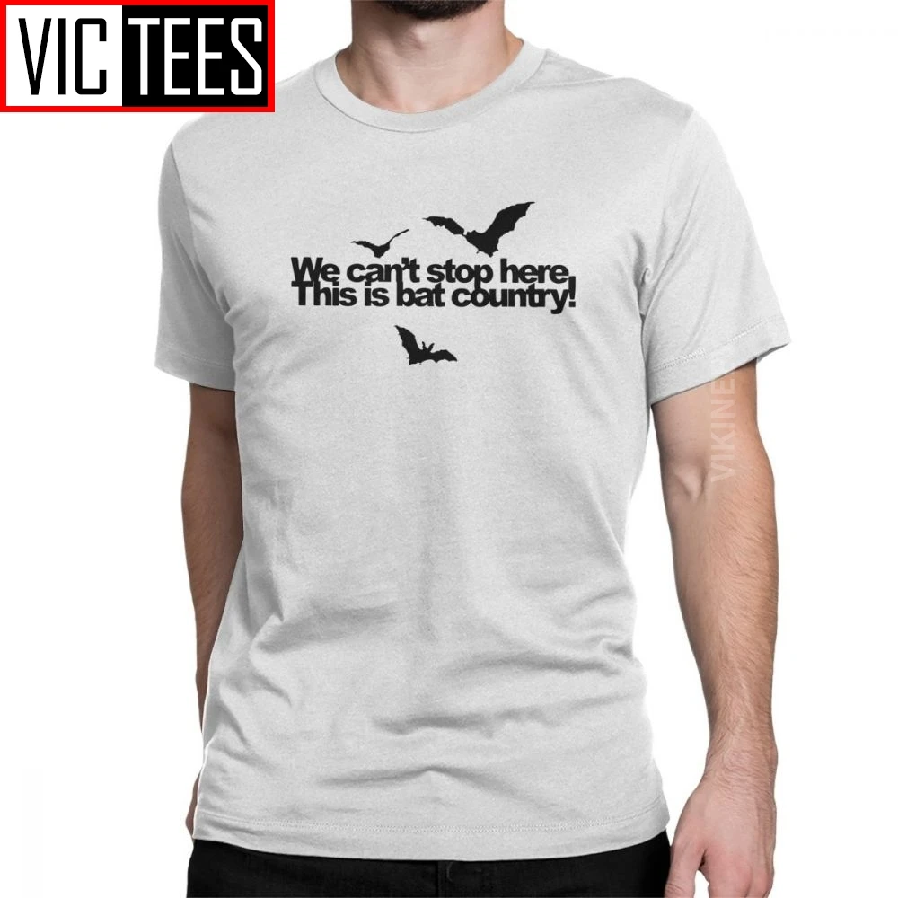 

Men Fear And Loathing In Las Vegas T Shirt 2020 Bat Country Drugs Johnny Cotton Camisas Hombre T-Shirt