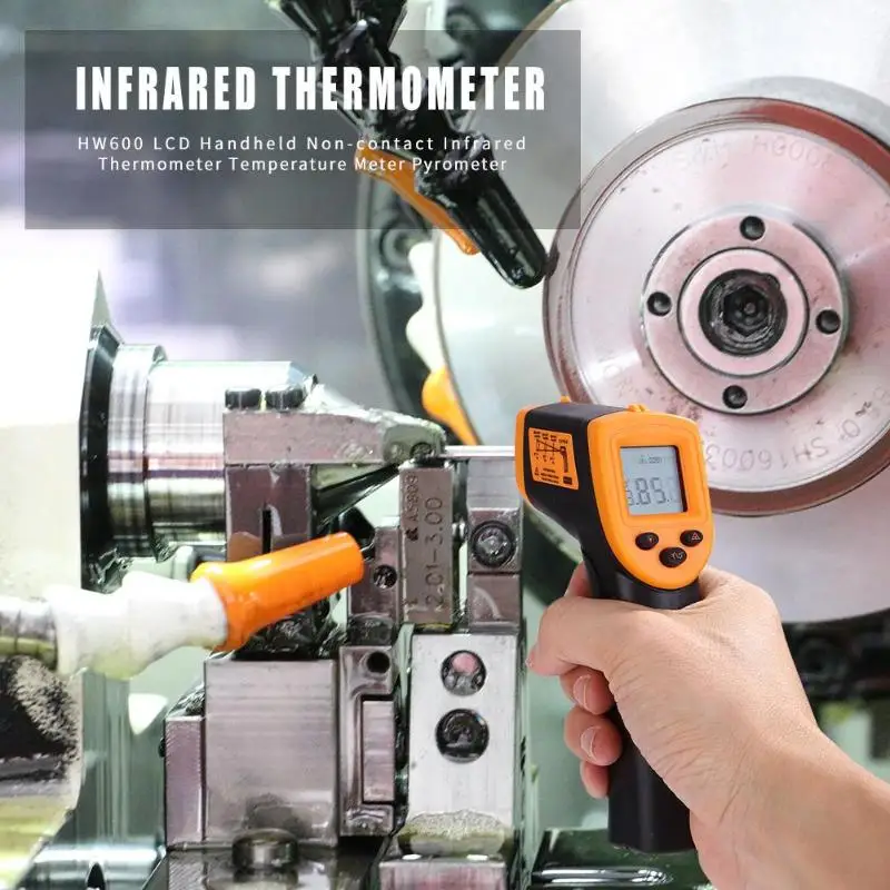 Non-Contact Digital LCD Infrared Thermometer Gun IR Laser Point Thermal Infrared Imaging Temperature Handheld Meter Pyrometer
