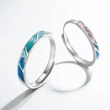

Adjustable Anniversary Rings for Couples S925 Sterling Silver Matching Rings Wedding Bands Valentine's Day Gift Dropshipping