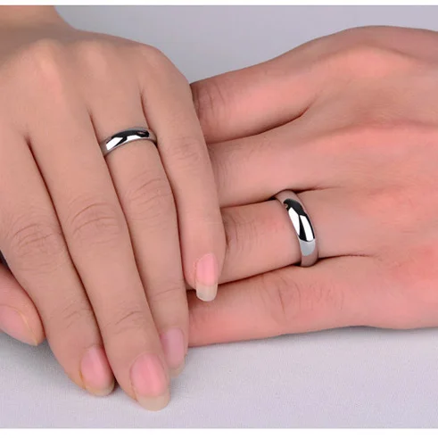 Titanium Steel Plain Couples Ring 6mm and 4mm Rings Wedding Promise Engagement Rings For Women wedding rings,womens ring,couple rings,finger rings,jewelry rings,ring jewelry
