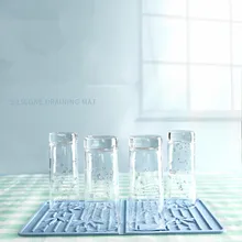Tappetino di scarico da tavolo tappetino di asciugatura in Silicone multifunzionale per uso domestico s cuscinetti per scolapiatti per ciotole piatti utensili da cucina