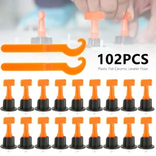

100Pcs Flat Ceramic Floor Wall Construction Tools Reusable Tile Leveling System Kittile Leveling System Kit For Tile