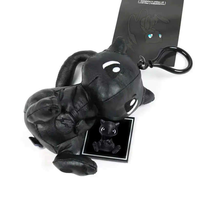 Takara Tomy Pokemon Doll Toys for Kids Plush Mewtwo Stuffed Figure Black Leather