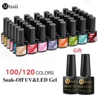 Mtssii 120/60/30/24 Colors Gel Nail Polish Set Semi Permanent Hybrid Gel Varnish Set Base Top Coat Soak Off UV LED Nail Gel Kits 1
