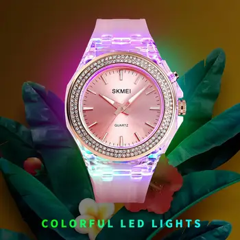 

Horloge Vrouwen Mode Strass Ingelegd Dial Klok LED Back Light Waterdicht Horloges Dames Quartz Horloge klok mujer luxury