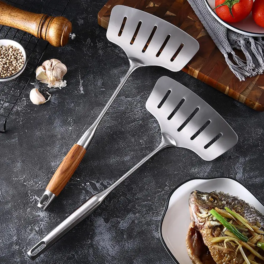 

Steel Fish Spatula Frying Shovel Kitchen Fish Shovel Tools Fried Fish Shovel Handle Steak Shovel Cooking Tool