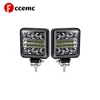 Fccemc 102W 34 LED 4 Inch Square Work Waterproof Light Screw Base Portable Lamp Suitable For Car Boat Truck Off Road Auto