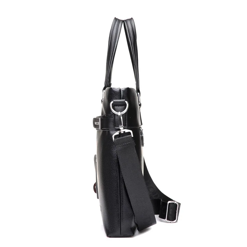 

New Style Men's Bag Business Hand Computer Bag Men Crossbody Bag Horizontal Version Briefcase with Key