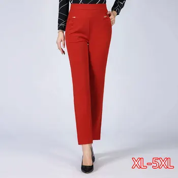 

Summer Thin Pants Plus Size business Formal women trousers slim female work wear Office Lady plus size high waist pants 2020