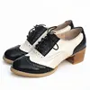 Women oxford pumps shoes vintage genuine leather lady Thick heels Retro Vintage oxford shoes for women black brown shoes 2022 ► Photo 3/6