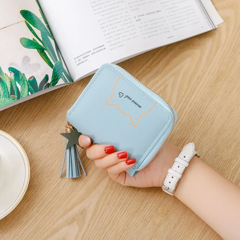 

Mini Leather Small Wallet Women Luxury Brand Famous Women Wallets Purses Female Short Coin Zipper Purse Credit Card Holder