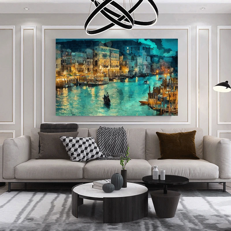 Плакат современное настенное искусство Венеции пейзаж Картина на холсте