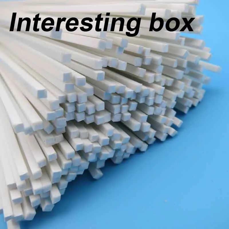 Material de barra cuadrada de plástico para manualidades, Material de barra cuadrada de plástico, Material de modelo de construcción, accesorios de bricolaje, suministros de corte