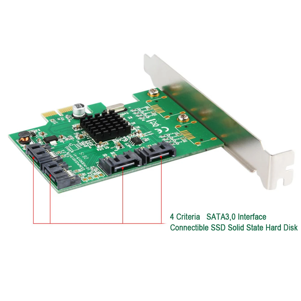 Драйвер SATA 3,0 PCI-e адаптер компонент расширения прочный низкопрофильный кронштейн 4 порта слота контроллер карты профессиональный