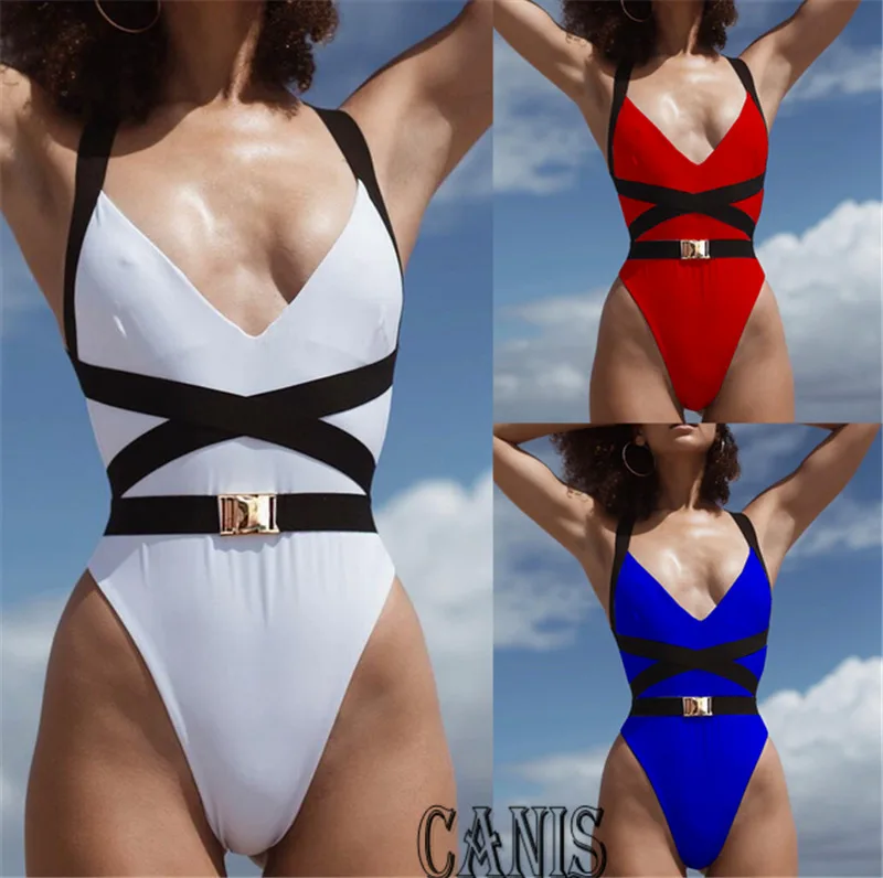 Women Sexy Swimming Costume Padded One Piece Bikini Push Up Bra Triangle Swimwear Monokini Beachwear Siwmsuit |